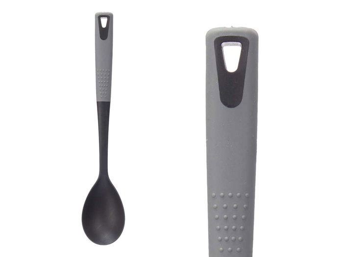 Kinvara Cuchara de Cocina Gris y Negro 6.5x34x2 cm (Set de 24)