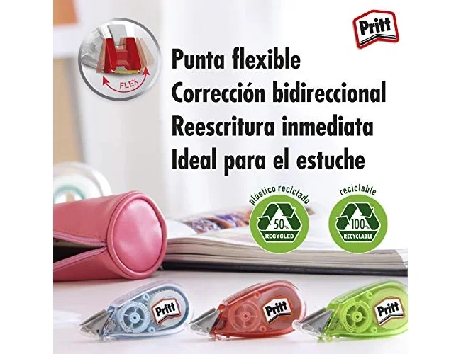 Pritt Micro Rolli Corrector en Cinta 5mm x 6m Colores Surtidos 15 Unidades