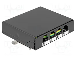 DeLOCK 90627 Panel de parches Keystone de 4 puertos, negro