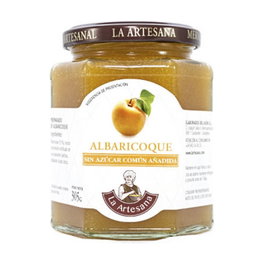 La Artesana Mermelada de Albaricoque Sin Azúcar Añadido 305g, 100% Natural