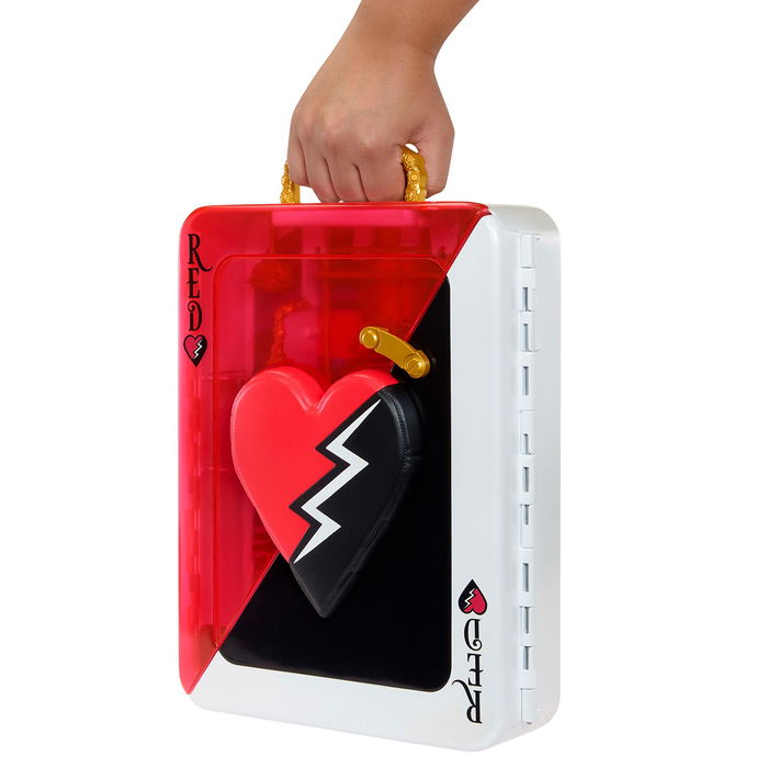 Mattel Armario HWT98 Disney Descendants Rise & Rebel para Muñeca Red con Ropa y Accesorios