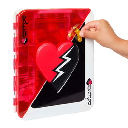 Mattel Armario HWT98 Disney Descendants Rise & Rebel para Muñeca Red con Ropa y Accesorios