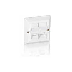 EQUIP 760301 Toma Keystone 45 grados Doble Blanco RAL 1013 ABS Policarbonato