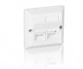 Equip 760301 Placa frontal universal de 2 puertos, Blanco