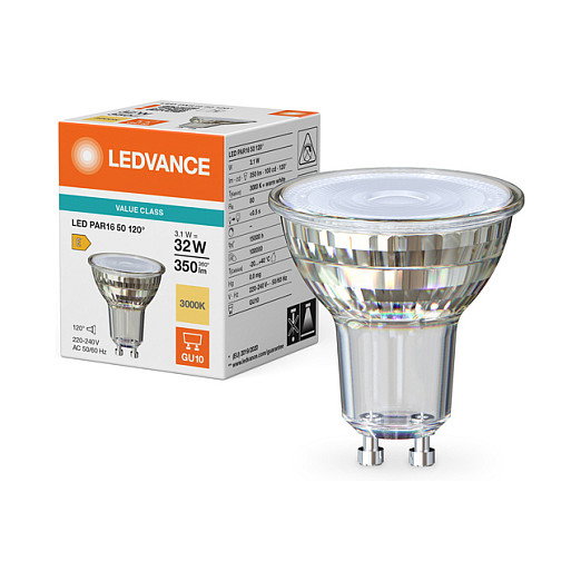 OSRAM LED PAR16 P 3.1W GU10 Blanco cálido OSRAM LED PAR16 P 3.1W GU10 Blanco cálido