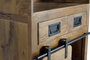 Giner y Colomer Botellero Industrial en Madera de Mango y Metal Natural 170 x 75 x 38 cm