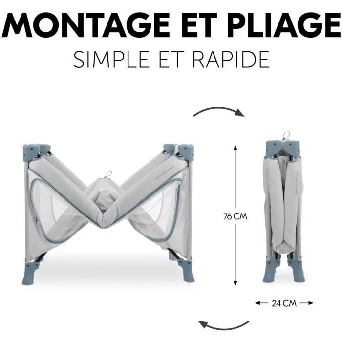 Hauck 1731647197993 Cuna de viaje Dream N Play Plus 60 x 120 cm Menta polvorienta