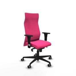 PIQUERAS Y CRESPO Sillón Albacete Rosa con Mecanismo Sincro y Brazos 1D