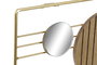 DKD Home Decor Perchero Pared Kb japandi Dorado Natural Metal Cristal 3 x 21.5 x 57 cm (2 Unidades)