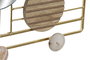 DKD Home Decor Perchero Pared Kb japandi Dorado Natural Metal Cristal 3 x 21.5 x 57 cm (2 Unidades)