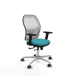 PIQUERAS Y CRESPO Silla de oficina Jorquera Turquesa y Blanco