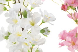 DKD Home Decor Flor Rosa Blanco 20 x 90 x 20 cm (24 Unidades)