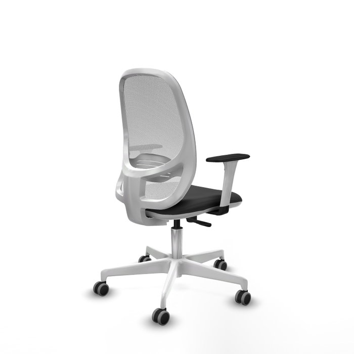 PIQUERAS Y CRESPO Silla de oficina Cilanco con mecanismo Sincro, Gris oscuro y Blanco