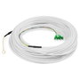Digitus Cable FTTH Drop Monomodo OS2, 4 Fibras LC/APC, 50 m, Blanco, G.657.A2, Conector Macho, Libre de Halógenos