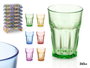 Vivalto Vaso de Vidrio Surtido 6 Colores 360ml Pintado por Fuera Apto Lavavajillas Display 8x12x8.5cm (Set de 168)