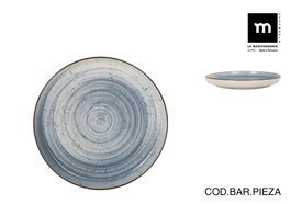 Inde Fuente Redonda "Swirl" Nordic Brillo Ø15.5 cm (24 Unidades)