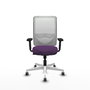 PIQUERAS Y CRESPO Silla de oficina Zulema con mecanismo Sincro, Morado y Blanco