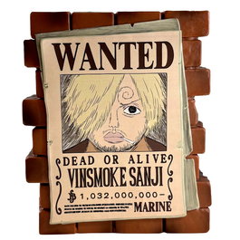 Hucha onepiece affiche wanted sanji