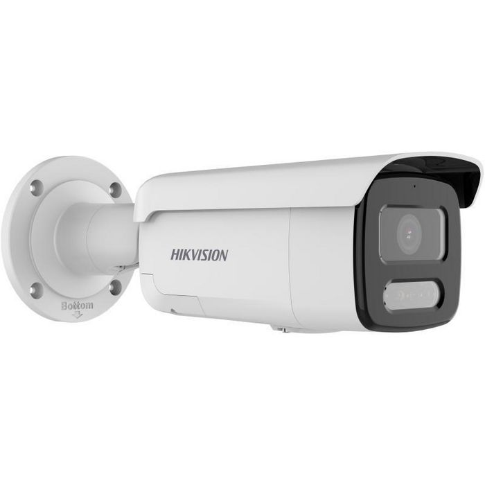 Hikvision Cámara IP Bullet 8MP 4K ColorVu Smart Hybrid Light 2.8mm WDR IP67 12V/PoE Audio Alarma 60m