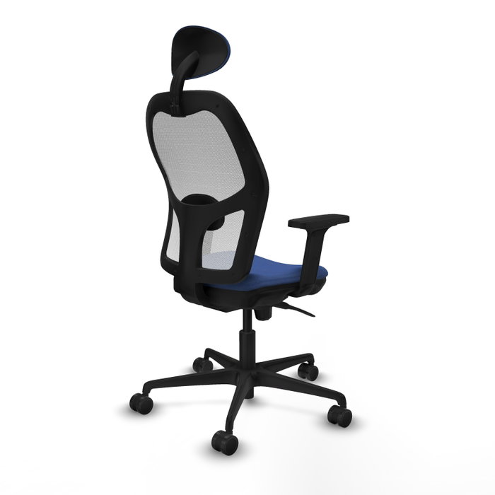 PIQUERAS Y CRESPO Silla de oficina Jorquera con mecanismo Sincro, Azul marino y Blanco PIQUERAS Y CRESPO Silla de oficina Jorquera con mecanismo Sincro, Azul marino y Blanco