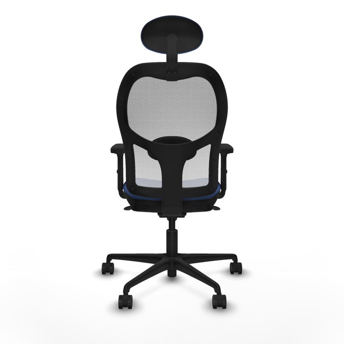 PIQUERAS Y CRESPO Silla de oficina Jorquera con mecanismo Sincro, Azul marino y Blanco PIQUERAS Y CRESPO Silla de oficina Jorquera con mecanismo Sincro, Azul marino y Blanco
