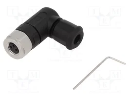 HARTING Conector M8 Hembra 3 Pines 90° IP67