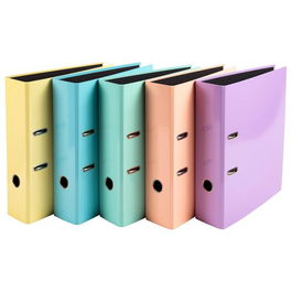 Archivador Palanca Exacompta Prem Touch Aquarel Carton Forrado Rado A4 80Mm Surtido (5 Colores) (Set de 10)