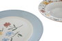 DKD Home Decor Set de Vajilla de Porcelana 18 Piezas Floral Azul y Blanco