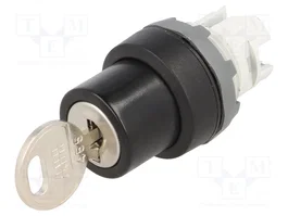 ABB Interruptor rotativo con llave 22mm Negro