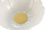 DKD Home Decor Cuencos de Porcelana Margarita Blanco y Amarillo, Pack de 6