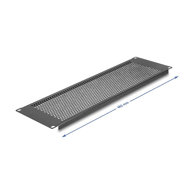 DeLOCK Panel ciego de 19″ con agujeros redondos 3U negro