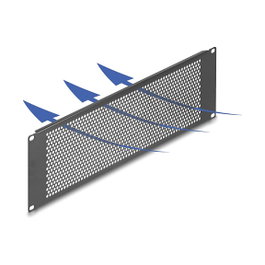 DeLOCK Panel ciego de 19″ con agujeros redondos 3U negro