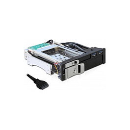 DeLOCK 47209 Bastidor móvil de 5.25 para 1 x 2.5 y 1 x 3.5 SATA con 2 puertos USB 5 Gbps