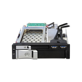 DeLOCK 47209 Bastidor móvil de 5.25 para 1 x 2.5 y 1 x 3.5 SATA con 2 puertos USB 5 Gbps
