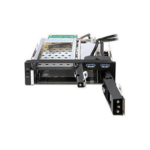 DeLOCK 47209 Bastidor móvil de 5.25 para 1 x 2.5 y 1 x 3.5 SATA con 2 puertos USB 5 Gbps