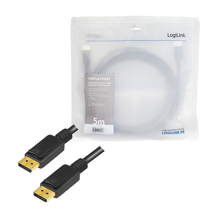LogiLink CV0139 Cable DisplayPort a DisplayPort 5 m LogiLink CV0139 Cable DisplayPort a DisplayPort 5 m