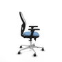 PIQUERAS Y CRESPO Silla de oficina Jorquera con mecanismo Sincro/Traslack, Azul cielo y Blanco