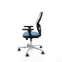 PIQUERAS Y CRESPO Silla de oficina Jorquera con mecanismo Sincro/Traslack, Azul cielo y Blanco