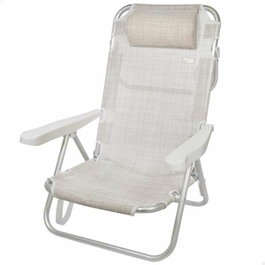 Color Baby Silla de playa plegable de aluminio, 5 posiciones, 48x46x84 cm, con cojín y asa