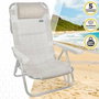 Color Baby Silla de playa plegable de aluminio, 5 posiciones, 48x46x84 cm, con cojín y asa