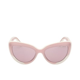 Emilio Pucci Gafas de Sol EP0196 74Y para Mujer Cat-eye - Montura Rosa y Blanco, Cristales Violeta, 56 mm