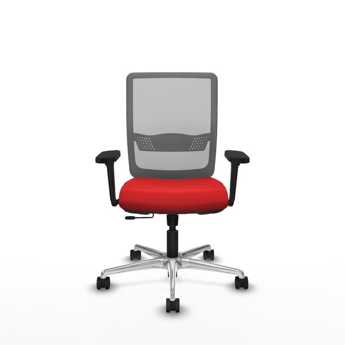 PIQUERAS Y CRESPO Silla de oficina Haches con mecanismo Sincro/Traslack Rojo/Gris PIQUERAS Y CRESPO Silla de oficina Haches con mecanismo Sincro/Traslack Rojo/Gris