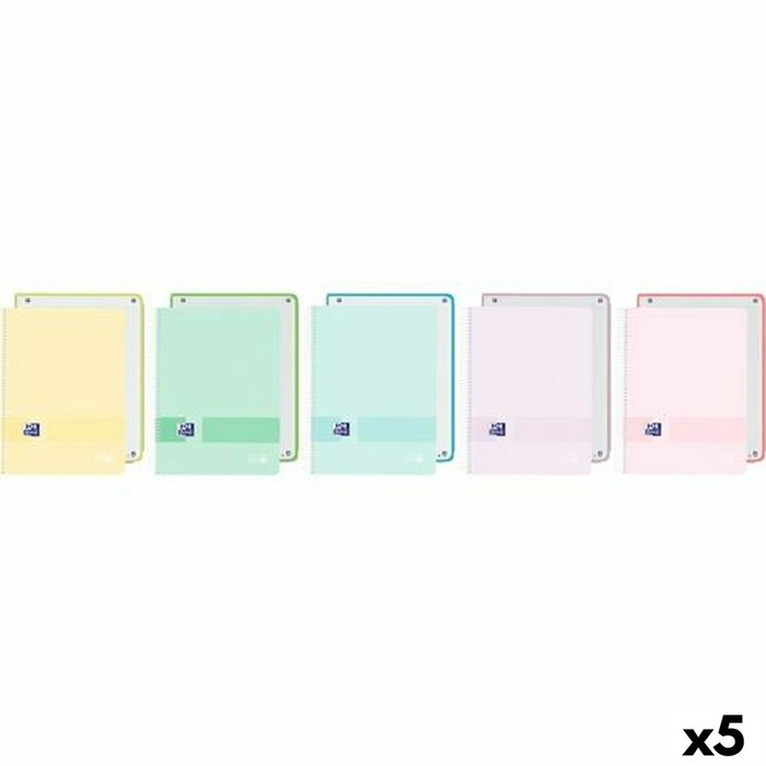 Oxford Europeanbook 1 Live&Go A4+ 80H 5x5 Surtido Colores Pastel Pack 5