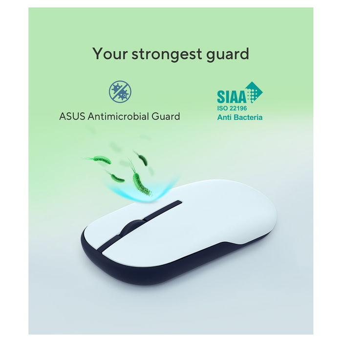 ASUS MD100 Ratón Inalámbrico RF Wireless + Bluetooth Óptico 1600 DPI Beige, Verde