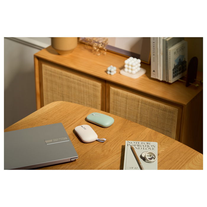 ASUS MD100 Ratón Inalámbrico RF Wireless + Bluetooth Óptico 1600 DPI Beige, Verde