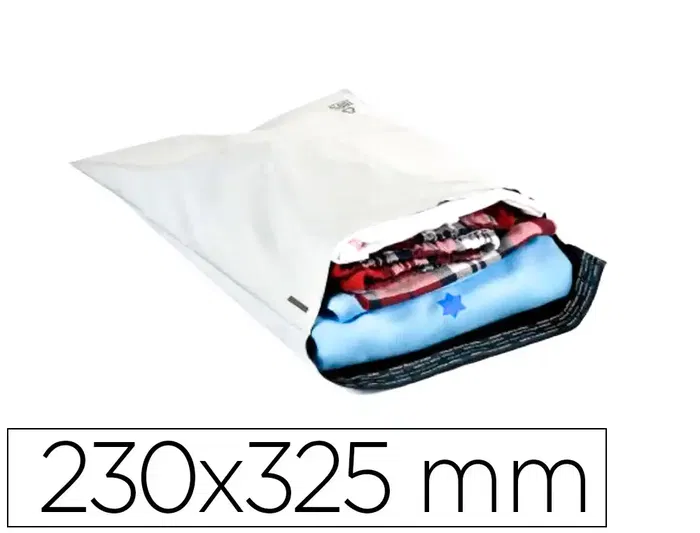 Q-connect Sobre de Plástico para Envíos 230x325 mm - Bolsa 100% Recicladas con Autocierre Blanco Q-connect Sobre de Plástico para Envíos 230x325 mm - Bolsa 100% Recicladas con Autocierre Blanco