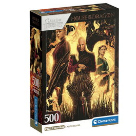 Clementoni Puzzle La Casa del Dragón 500 Piezas Game of Thrones 36x49cm