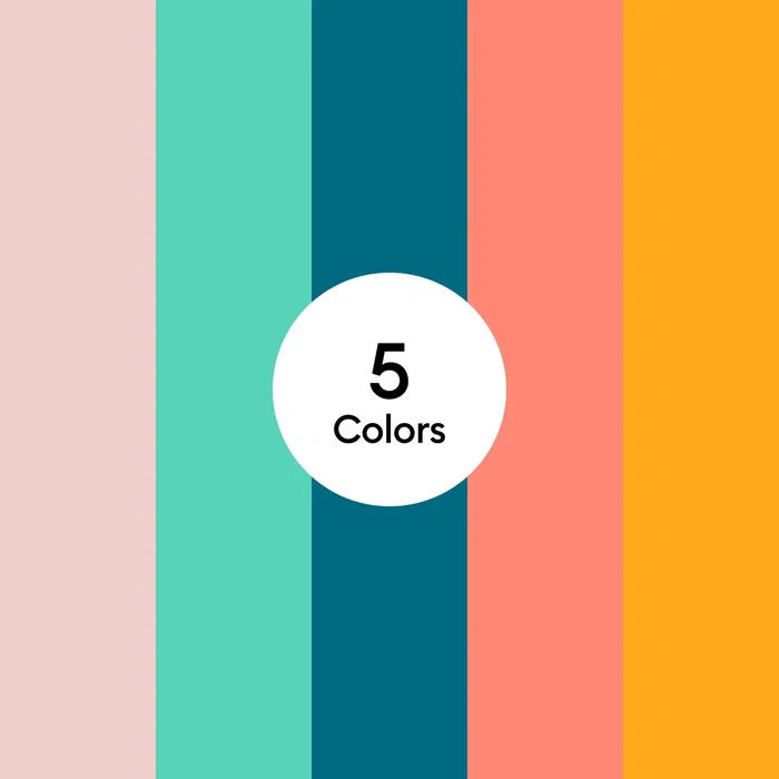 Cricut 2011353 Vinilo Adhesivo Permanente Mate en Coral, Menta, Naranja, Rosa y Verde Azulado