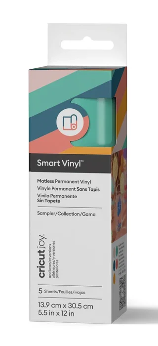 Cricut 2011353 Vinilo Adhesivo Permanente Mate en Coral, Menta, Naranja, Rosa y Verde Azulado