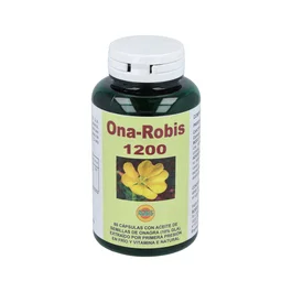 ROBIS Ona-Robis Aceite de Onagra 1200mg 60 Perlas para Eczema, Menopausia y Piel
